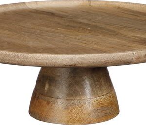 Mica Decorations Tallo Kuchenteller - H10 x Ø30 cm - 100% FSC Mango Holz - Hellbraun Wohnen & Kochen