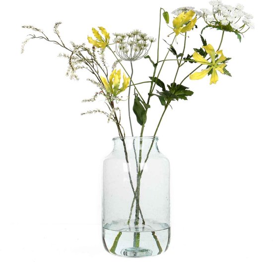Mica Decorations Vienne Vase - H44 x Ø25 cm - Recyceltes Glas - Transparent Wohnen & Kochen