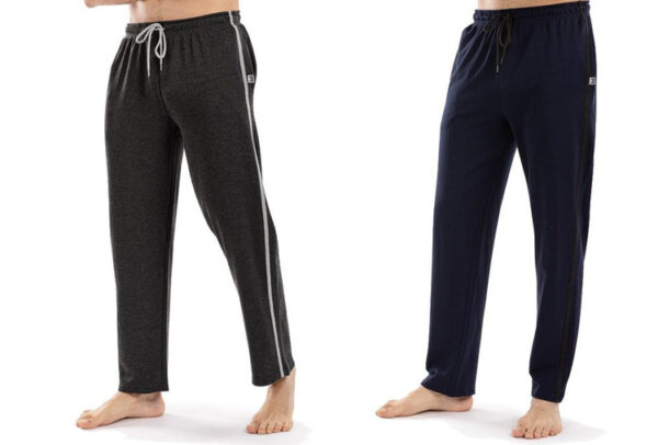 Milanoro 2pk Loungewear lange Hosen Marine - Dunkelgrau XL Kleidung