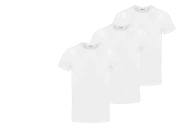 Milanoro - 3er-Set weiche Bambus-Shirts - Weiß - Größe XXL - Atmungsaktiv und bequem für den täglichen Gebrauch Kleidung