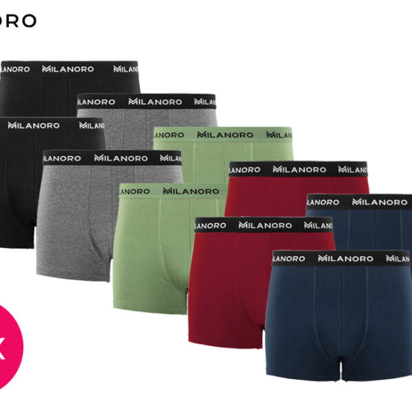 Milanoro - Boxershorts - 10er Pack - L - Bunt Kleidung