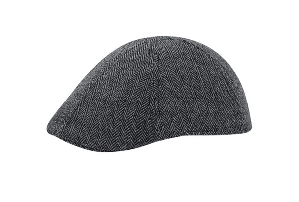 Milanoro Flat Cap in Grau - Stilvolle Wollmischung für kalte Tage - Zeitloses Fischgrätenmuster Kleidung