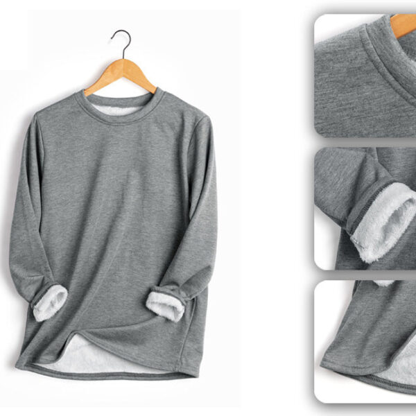 Milanoro kuschelige Fleece-Tunika - 2XL - Dunkelgrau -. Kleidung