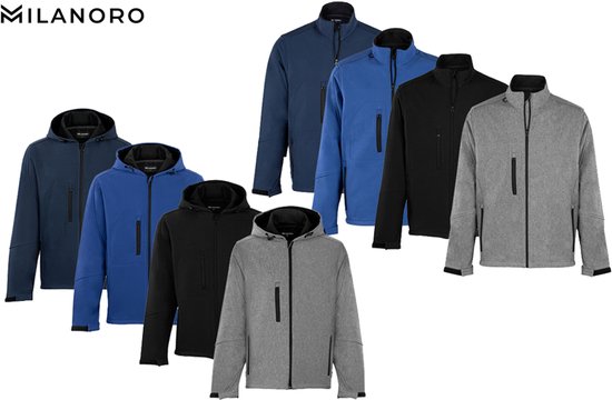 Milanoro - Wind- und wasserdichte Jacken - Jacke mit Kapuze - Navy - M Kleidung