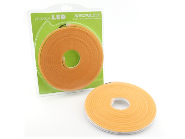 MINI neonLED Silikon-Schlauch 5m Rolle 8W/m 12VDC IP67 Farbe: Orange (615nm)