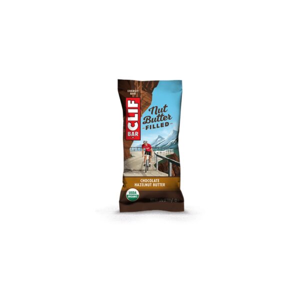 Mit Bio Clif Nussbutter gefüllter Energieriegel (Schokoladen-Haselnussbutter) Ernährung
