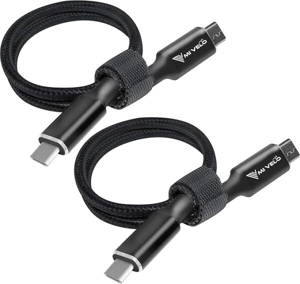 MIVELO E-Bike Display Kabel - Micro-USB auf USB-C - 40 cm - Schwarz Auto & Fahrrad