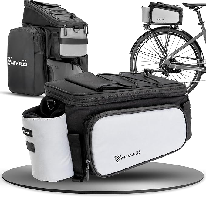 MIVELO Fahrradtasche - wasserdicht & voll reflektierend - 20 Liter - Silber Grau Auto & Fahrrad MIVELO Fahrradtasche - wasserdicht & voll reflektierend - 20 Liter - Silber Grau Auto & Fahrrad