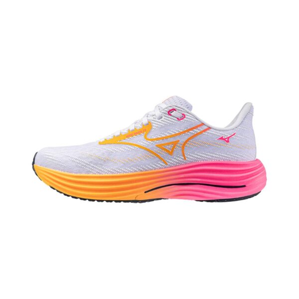 Mizuno Wave Rider 29 Schuhe Weiß Rosa AW25 Unisex