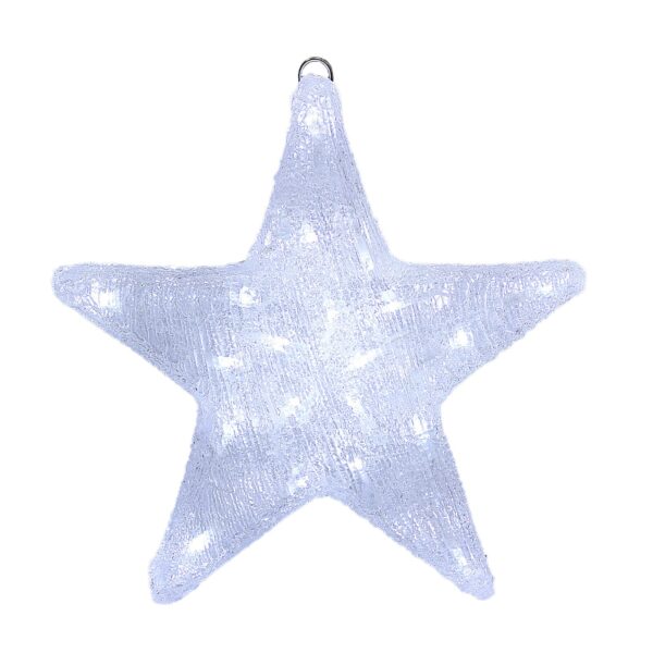 Monzana LED-Acryl-Weihnachtsstern | Helles Weiß | 30 x 5 x 30 cm | Für innen und außen geeignet Vertaald