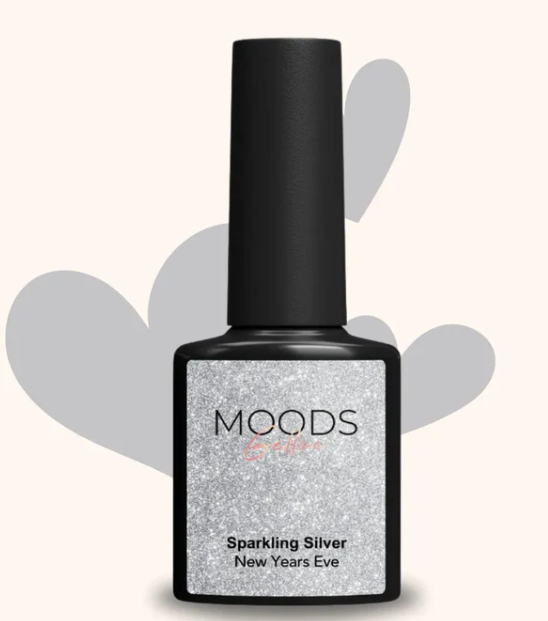 Moods Gellac 504 Sparkling Silber - Glitter Silber - 15ML Schön & Gesund