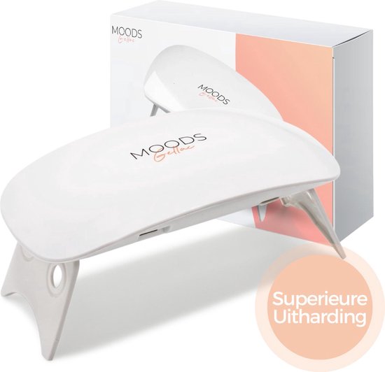 Moods Gellac - Kompakte Nagellampe - UV-Lampe Gel-Nägel - Mini-Nageltrockner - leicht zu tragen - Weiß Schön & Gesund