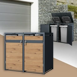 Mülltonnenbox 2er bis 240L 132x80x116