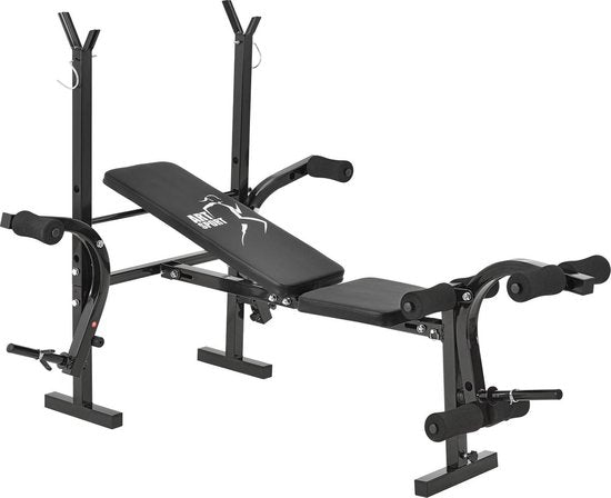 Multi-Stahl-Hanteltrainingsbank - Schwarz Hobby & Sport