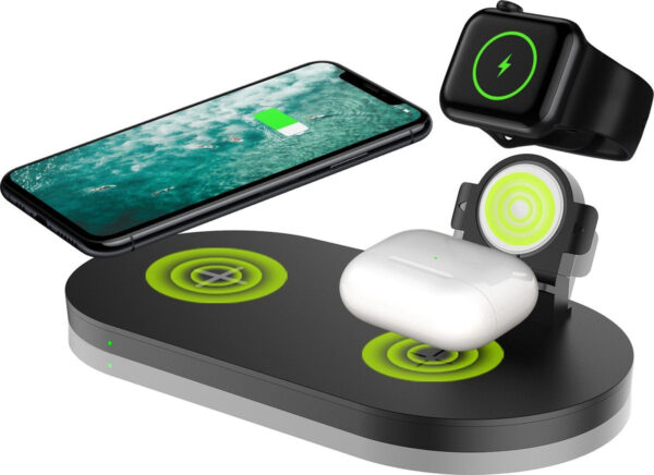 MW DO01 - 3-in-1 Drahtloses Ladegerät iPhone - Drahtloses Ladegerät - Ladestation Apple und Android Elektronik