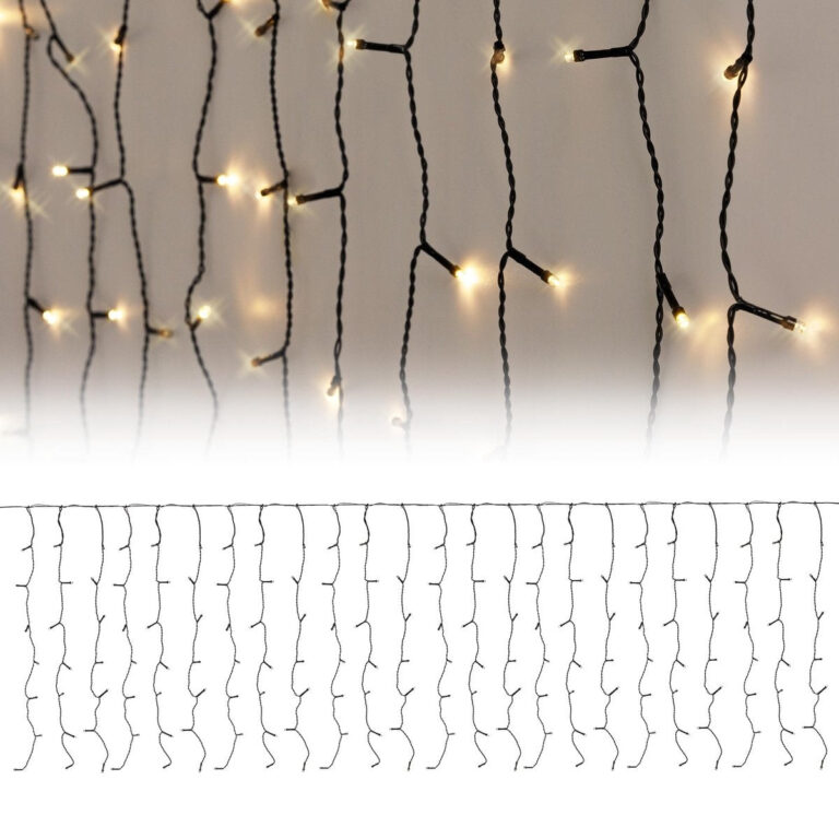 Nampook LED Eiszapfenbeleuchtung / Lichtvorhang - 189 LED - 200 x 70 cm Weihnachten