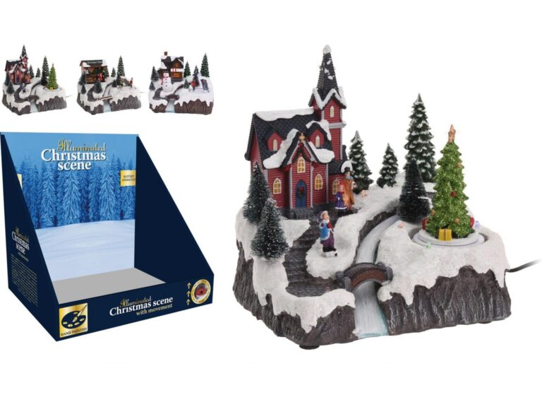 Nampook Weihnachtsdorf - Kunststoff - Batterie - 20x16 cm - Mehrfarbig Weihnachten