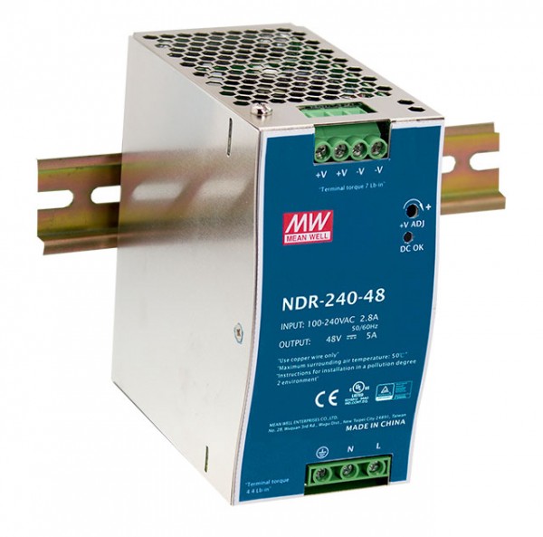 NDR-240-24 Hutschienen Netzteil / 24VDC / 240W / TÜV