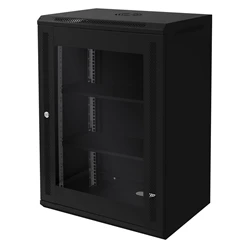 Netzwerkschrank 16 HE 19 Zoll Schwarz 600 x 850 x 450 mm voll montiert Traglast 60 kg 342