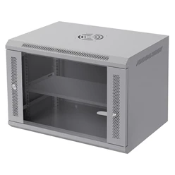 Netzwerkschrank 7 HE 19 Zoll Grau 600 x 420 x 450 mm voll montiert Traglast 60 kg 342