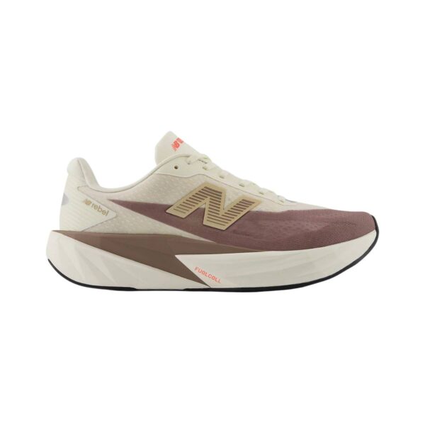 New Balance FuelCell Rebel v5 Schuhe Weiß Braun AW25