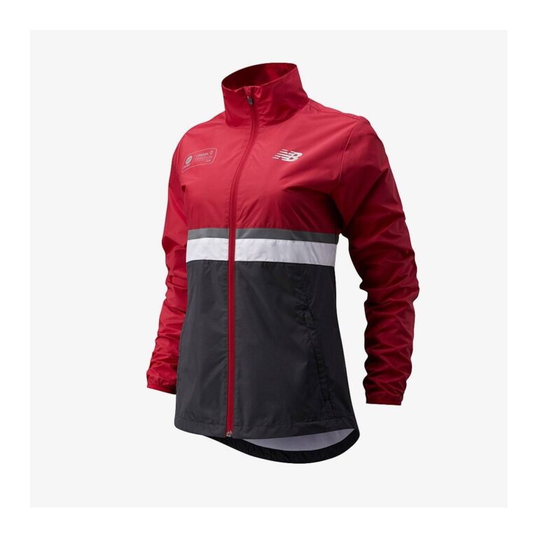 New Balance London Marathon Damen Jacke Rot Schwarz