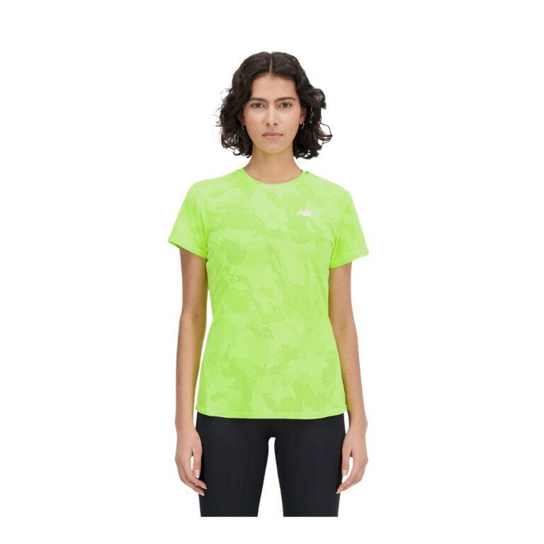 New Balance Q Speed Jacquard Kurzarm Lime Grün Damen Shirt