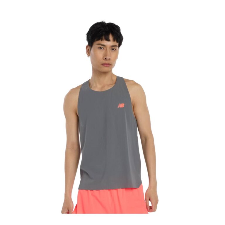 New Balance Race Day Ultra Light ärmelloses graues Shirt