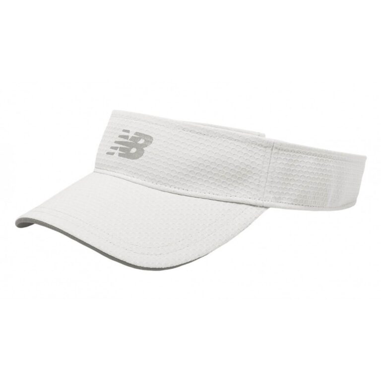 New Balance White Visier Kappen und Visiere