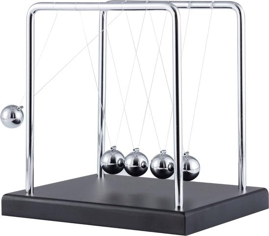 Newton Wiege XL - Hochwertiges Newton Pendel - Kugeln - Büro - Dekoration - Physik - Zubehör - Büro Hobby & Sport