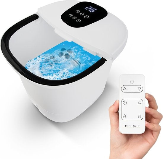 Niceey Massage-Fußbad 3XL - mit automatischen Walzen - Weiß Vertaald
