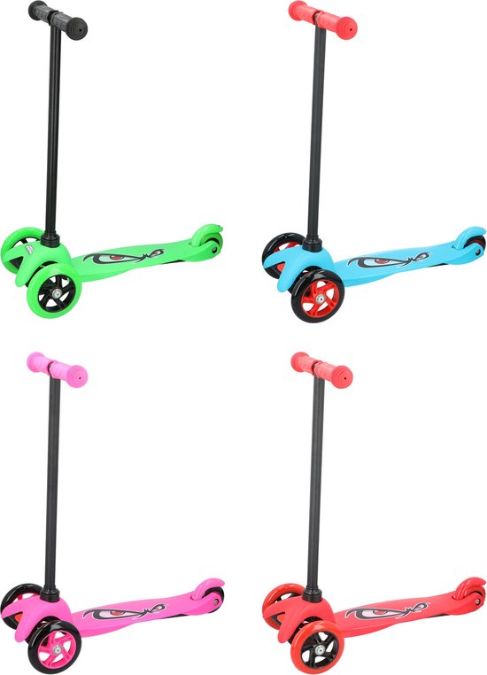 No Fear Kids Scooter - Step 3 Räder - Outdoor-Spielzeug für Jungen und Mädchen - Kids' Step für Kinder von 2 bis 5 Jahren - Maximalgewicht 20 kg - Lenkerhöhe 66 cm - Aluminium - Rot Hobby & Sport