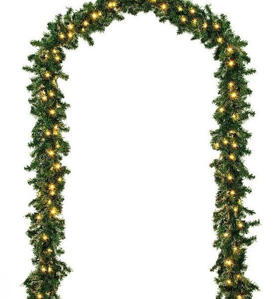 Nordlandia Girlande mit Lichtern - Timer - Weihnachtsschmuck - 500CM - Weihnachtsgirlande - Weihnachtsschmuck - 100 LED - Batterie Weihnachten