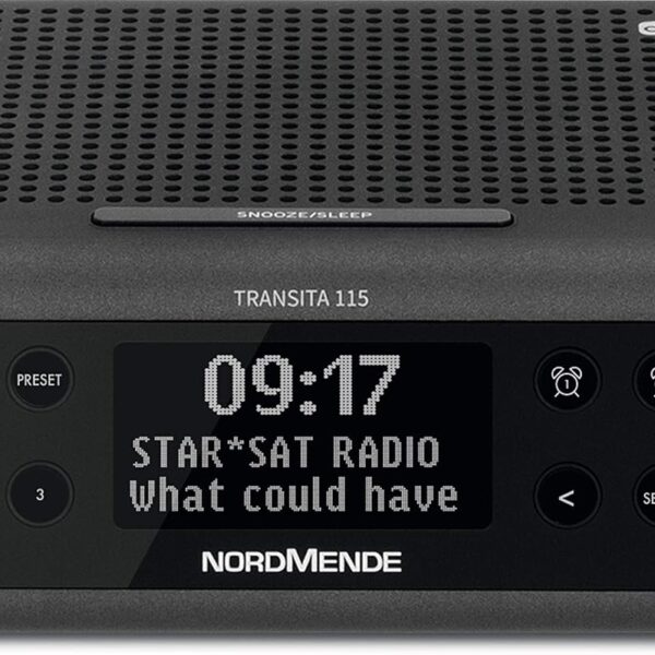 Nordmende Transita 115 Digitaler Radiowecker - DAB+/FM - 3W - Doppelalarm - OLED-Display - Anthrazit - 19