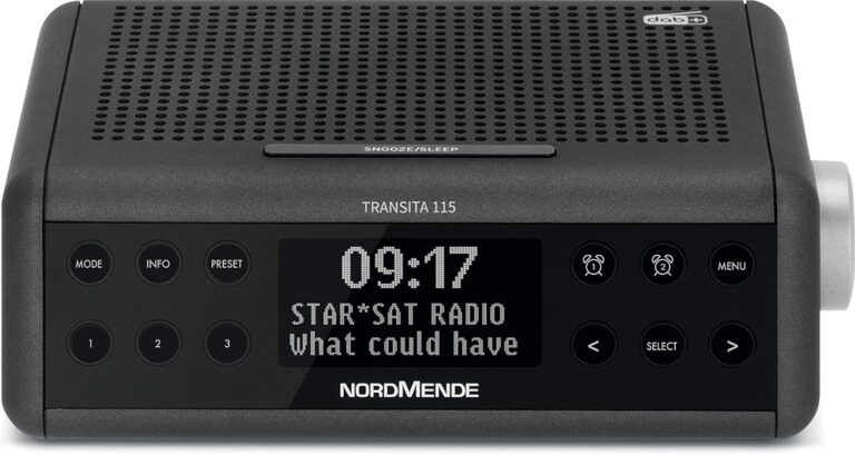 Nordmende Transita 115 Digitaler Radiowecker - DAB+/FM - 3W - Doppelalarm - OLED-Display - Anthrazit - 19