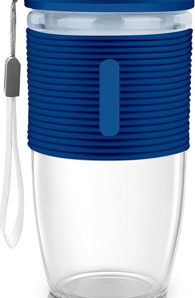 Noswo Blender To Go - Tragbarer Mixer - Tragbarer Mixer - Mini-Mixer für unterwegs - Smoothie Maker - Kabelloser Mixer - Blau Wohnen & Kochen