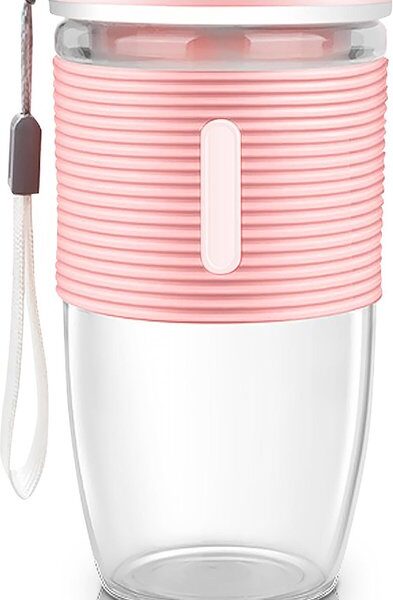 Noswo Blender To Go - Tragbarer Mixer - Tragbarer Mixer - Mini-Mixer für unterwegs - Smoothie Maker - Kabelloser Mixer - Pink Wohnen & Kochen