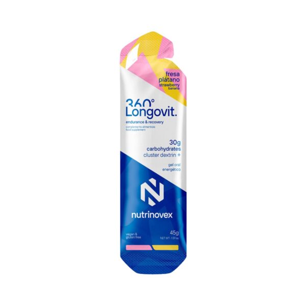 Nutrinovex Gel Longovit 360 Geschmack Erdbeere Banane Ernährung