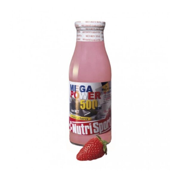 NutriSport Megapower Drink Energy Drink 500ml Erdbeergeschmack (Packung 12 Stück) Ernährung