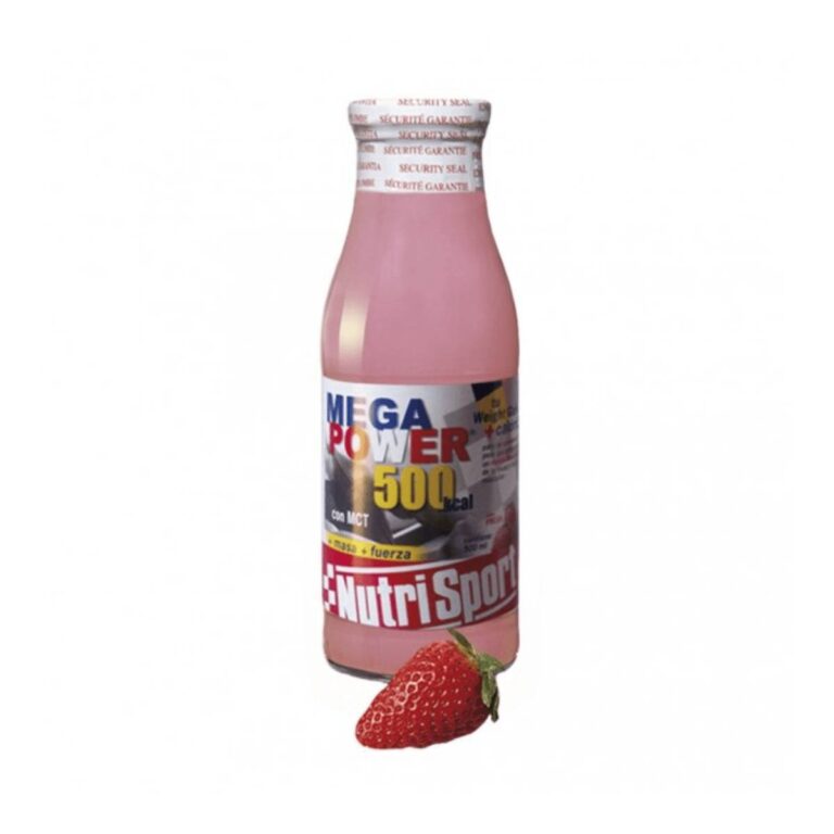 NutriSport Megapower Drink Energy Drink 500ml Erdbeergeschmack (Packung 12 Stück) Ernährung