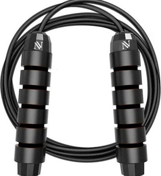 Nuvance - Professionelle Sport-Springseil - einstellbar - Speedrope - Springseil - für Erwachsene und Kinder - schwarz Hobby & Sport