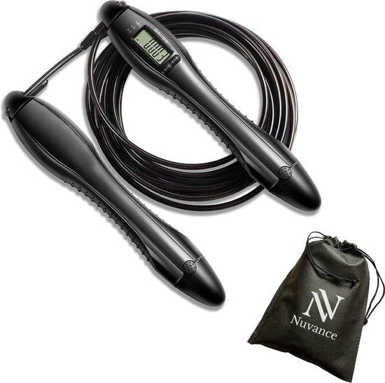 Nuvance - Professionelles Sportsprungseil mit Zähler - einstellbar - Erwachsene und Kinder - Springseil - Speedrope Hobby & Sport