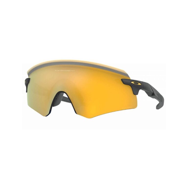 Oakley Encoder Mattschwarze Brille Prizm 24K Goldgläser Fahrradbrillen