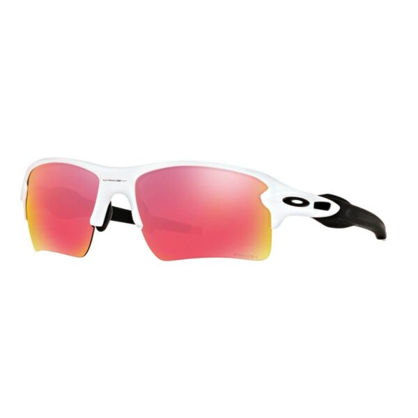 Oakley Flak 2.0 XL Polierte weiße Prizm-Feldlaufbrille Fahrradbrillen
