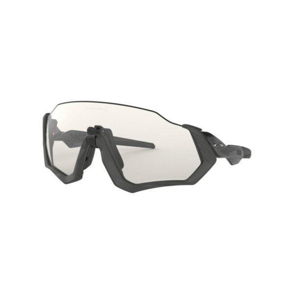 Oakley Fliegerjacke Stahl Schwarze Tinte Photochromatische klare schwarze Iridiumbrille Fahrradbrillen