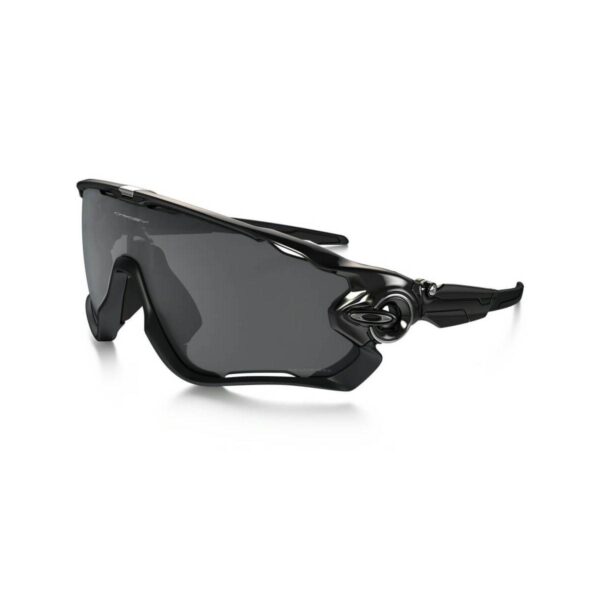Oakley Jawbreaker Fahrradbrille Glänzend Schwarz Linse Schwarz Iridium Polarisiert Fahrradbrillen