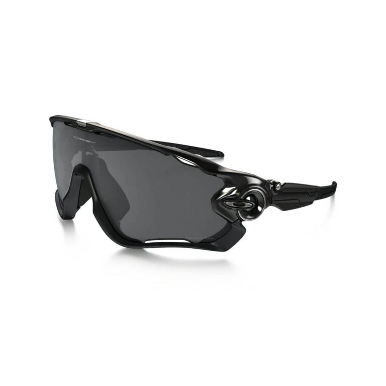 Oakley Jawbreaker Fahrradbrille Glänzend Schwarz Linse Schwarz Iridium Polarisiert Fahrradbrillen