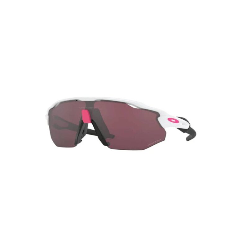 Oakley Radar Ev Advancer Polierte weiße Prizm Road schwarze Fahrradbrille Fahrradbrillen