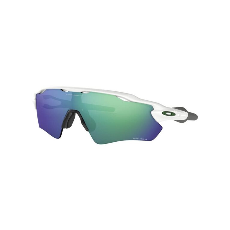 Oakley RADAR EV PATH Laufbrille Prizm Team Farben Poliert Weiß Prizm Jade Iridium Fahrradbrillen