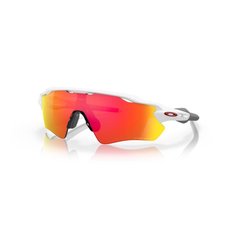 Oakley Radar EV Path Weiß Orange Brille Fahrradbrillen